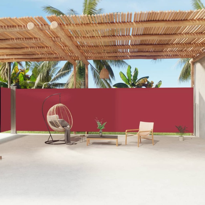 Tenda da Sole Laterale Retrattile Rossa 200x1200 cm Tenda da Sole Laterale Retrattile Rossa 200x1200 cm