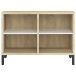 Mobile TV Gambe in Metallo Bianco e Rovere Sonoma 69,5x30x50 cm Mobile TV Gambe in Metallo Bianco e Rovere Sonoma 69,5x30x50 cm