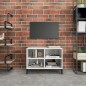 Mobile TV con Gambe in Metallo Bianco Lucido 69,5x30x50 cm Mobile TV con Gambe in Metallo Bianco Lucido 69,5x30x50 cm
