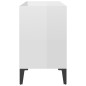 Mobile TV con Gambe in Metallo Bianco Lucido 69,5x30x50 cm Mobile TV con Gambe in Metallo Bianco Lucido 69,5x30x50 cm