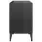 Mobile TV con Gambe in Metallo Nero Lucido 69,5x30x50 cm Mobile TV con Gambe in Metallo Nero Lucido 69,5x30x50 cm