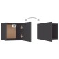 Armadietti a Parete per TV 2 pz Grigi 30,5x30x30 cm