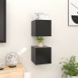 Armadietti a Parete per TV 2 pz Neri 30,5x30x30 cm Armadietti a Parete per TV 2 pz Neri 30,5x30x30 cm