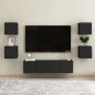 Armadietti a Parete per TV 2 pz Neri 30,5x30x30 cm Armadietti a Parete per TV 2 pz Neri 30,5x30x30 cm
