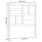 Testiera per Letto 96x4x104 cm in Legno Massello di Pino Testiera per Letto 96x4x104 cm in Legno Massello di Pino