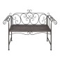 Panchina da Giardino 132 cm in Acciaio Stile Anticato Marrone Panchina da Giardino 132 cm in Acciaio Stile Anticato Marrone