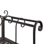 Panchina da Giardino 132 cm in Acciaio Stile Anticato Marrone Panchina da Giardino 132 cm in Acciaio Stile Anticato Marrone