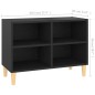 vidaXL Mobile TV con Gambe in Legno Massello Nero 69,5x30x50 cm vidaXL Mobile TV con Gambe in Legno Massello Nero 69,5x30x50 cm