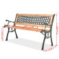 vidaXL Panchina da Giardino 122 cm in Legno vidaXL Panchina da Giardino 122 cm in Legno