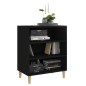 Credenza Nera 57x35x70 cm in Truciolato Credenza Nera 57x35x70 cm in Truciolato