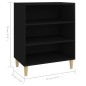 Credenza Nera 57x35x70 cm in Truciolato Credenza Nera 57x35x70 cm in Truciolato