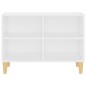 Mobile TV con Gambe in Legno Massello Bianco 69,5x30x50 cm Mobile TV con Gambe in Legno Massello Bianco 69,5x30x50 cm