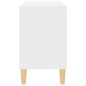 Mobile TV con Gambe in Legno Massello Bianco 69,5x30x50 cm Mobile TV con Gambe in Legno Massello Bianco 69,5x30x50 cm