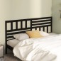 Testiera per Letto Nera 206x4x100 cm in Legno Massello di Pino Testiera per Letto Nera 206x4x100 cm in Legno Massello di Pino