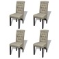Sedie da Pranzo 4 pz Beige in Tessuto Sedie da Pranzo 4 pz Beige in Tessuto