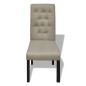 Sedie da Pranzo 4 pz Beige in Tessuto Sedie da Pranzo 4 pz Beige in Tessuto