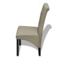 Sedie da Pranzo 4 pz Beige in Tessuto Sedie da Pranzo 4 pz Beige in Tessuto