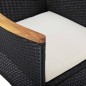 Set Mobili da Pranzo per Giardino 3 pz Nero Set Mobili da Pranzo per Giardino 3 pz Nero