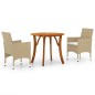 Set Mobili da Pranzo per Giardino 3 pz Beige Set Mobili da Pranzo per Giardino 3 pz Beige
