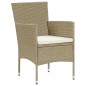 Set Mobili da Pranzo per Giardino 3 pz Beige Set Mobili da Pranzo per Giardino 3 pz Beige