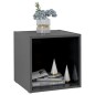 Mobile Porta TV 4 pz Grigio Lucido 37x35x37 cm in Truciolato Mobile Porta TV 4 pz Grigio Lucido 37x35x37 cm in Truciolato