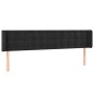 Testiera ad Orecchio Nera 163x16x78/88 cm in Velluto Testiera ad Orecchio Nera 163x16x78/88 cm in Velluto