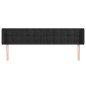Testiera ad Orecchio Nera 163x16x78/88 cm in Velluto Testiera ad Orecchio Nera 163x16x78/88 cm in Velluto