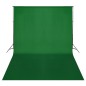 vidaXL Sistema Portafondali con Fondale Verde 500 x 300 cm vidaXL Sistema Portafondali con Fondale Verde 500 x 300 cm