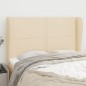 Testiera ad Orecchio Crema 147 x 23 x 118/128 cm in Tessuto Testiera ad Orecchio Crema 147 x 23 x 118/128 cm in Tessuto