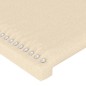 Testiera ad Orecchio Crema 147 x 23 x 118/128 cm in Tessuto Testiera ad Orecchio Crema 147 x 23 x 118/128 cm in Tessuto