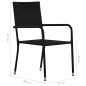 Set Mobili da Pranzo per Giardino 3 pz Nero Set Mobili da Pranzo per Giardino 3 pz Nero