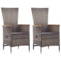 Set Mobili da Pranzo per Giardino 3 pz Grigio