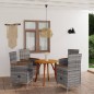 Set Mobili da Pranzo per Giardino 5 pz Grigio Set Mobili da Pranzo per Giardino 5 pz Grigio