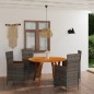 Set Mobili da Pranzo per Giardino 5 pz Grigio Set Mobili da Pranzo per Giardino 5 pz Grigio