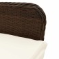 vidaXL Set Bistrò da Giardino 3 pz con Cuscini in Polyrattan Marrone vidaXL Set Bistrò da Giardino 3 pz con Cuscini in Polyrattan Marrone