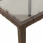 vidaXL Set Bistrò da Giardino 3 pz con Cuscini in Polyrattan Marrone vidaXL Set Bistrò da Giardino 3 pz con Cuscini in Polyrattan Marrone