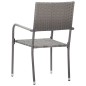 Set Mobili da Pranzo per Giardino 3 pz Grigio Set Mobili da Pranzo per Giardino 3 pz Grigio