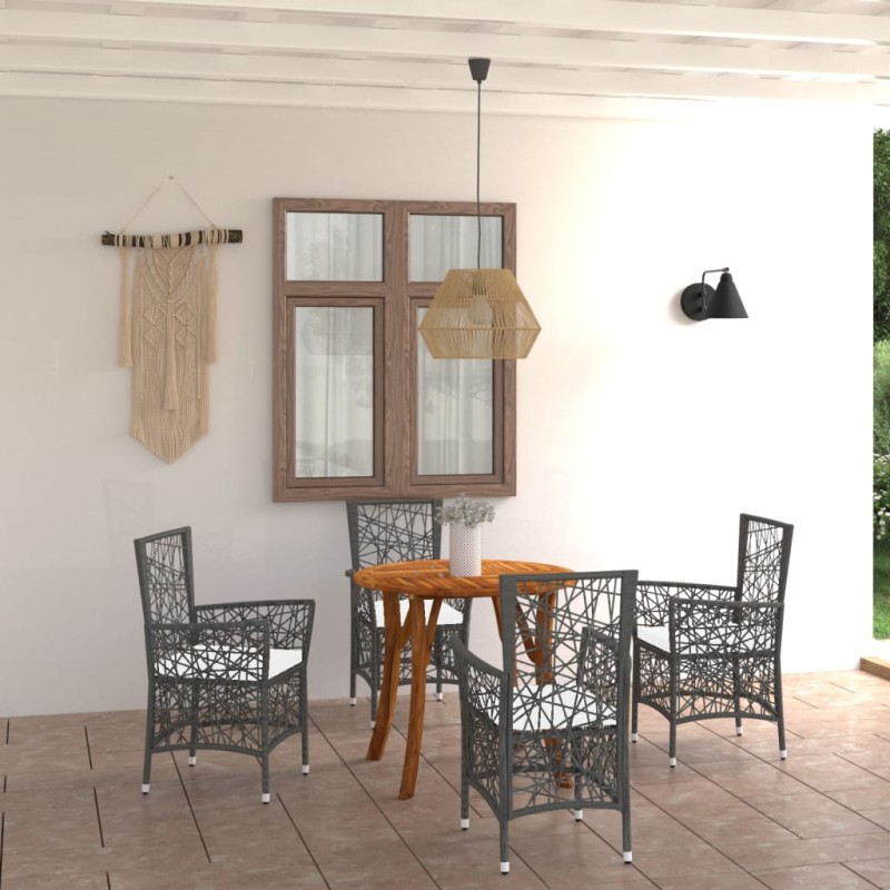 Set Mobili da Pranzo per Giardino 5 pz Marrone Set Mobili da Pranzo per Giardino 5 pz Marrone