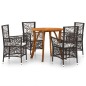Set Mobili da Pranzo per Giardino 5 pz Marrone Set Mobili da Pranzo per Giardino 5 pz Marrone