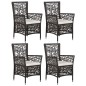 Set Mobili da Pranzo per Giardino 5 pz Marrone Set Mobili da Pranzo per Giardino 5 pz Marrone