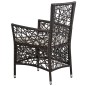 Set Mobili da Pranzo per Giardino 5 pz Marrone Set Mobili da Pranzo per Giardino 5 pz Marrone