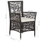 Set Mobili da Pranzo per Giardino 5 pz Marrone Set Mobili da Pranzo per Giardino 5 pz Marrone