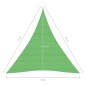 Vela Parasole 160 g/m² Verde Chiaro 5x6x6 m in HDPE Vela Parasole 160 g/m² Verde Chiaro 5x6x6 m in HDPE