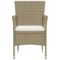 Set Mobili da Pranzo per Giardino 5 pz Beige Set Mobili da Pranzo per Giardino 5 pz Beige