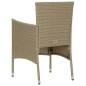 Set Mobili da Pranzo per Giardino 5 pz Beige Set Mobili da Pranzo per Giardino 5 pz Beige