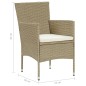 Set Mobili da Pranzo per Giardino 5 pz Beige Set Mobili da Pranzo per Giardino 5 pz Beige