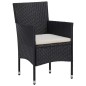 Set Mobili da Pranzo per Giardino 5 pz Nero Set Mobili da Pranzo per Giardino 5 pz Nero