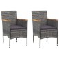 Set Mobili da Pranzo per Giardino 3 pz Grigio