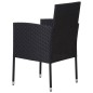 Set Mobili da Pranzo per Giardino 3 pz Nero Set Mobili da Pranzo per Giardino 3 pz Nero