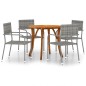 Set Mobili da Pranzo per Giardino 5 pz Grigio Set Mobili da Pranzo per Giardino 5 pz Grigio